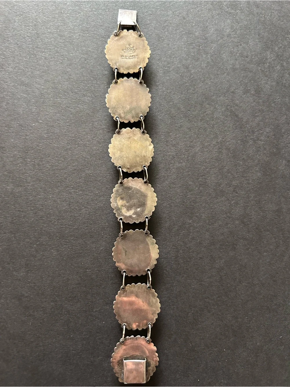 Sterling Silver Turquoise Stone Link Bracelet